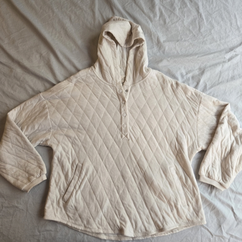 Universal Thread sz XL quilted pullover blanket hoodie oatmeal super cozy!